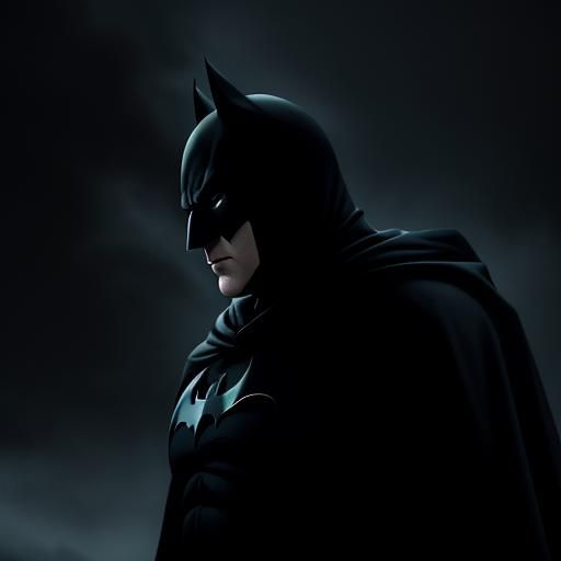 Batman Silhouette in Dark Hallway: Cinematic Film Still