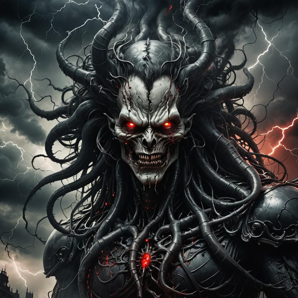 Menacing Vampiric Cloud in Dark Fantasy Art