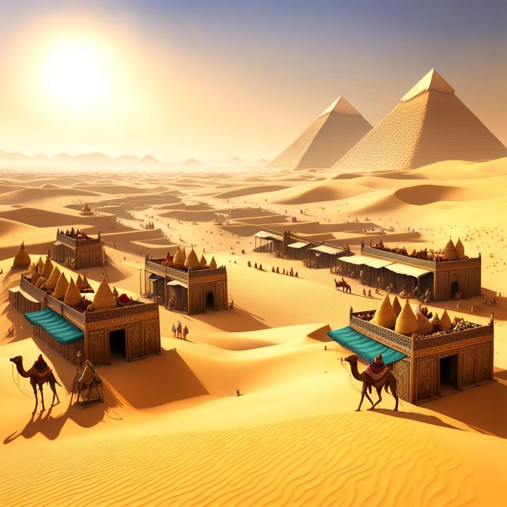 gothic beautiful fabled ancient Egyptian Spice trading marke...