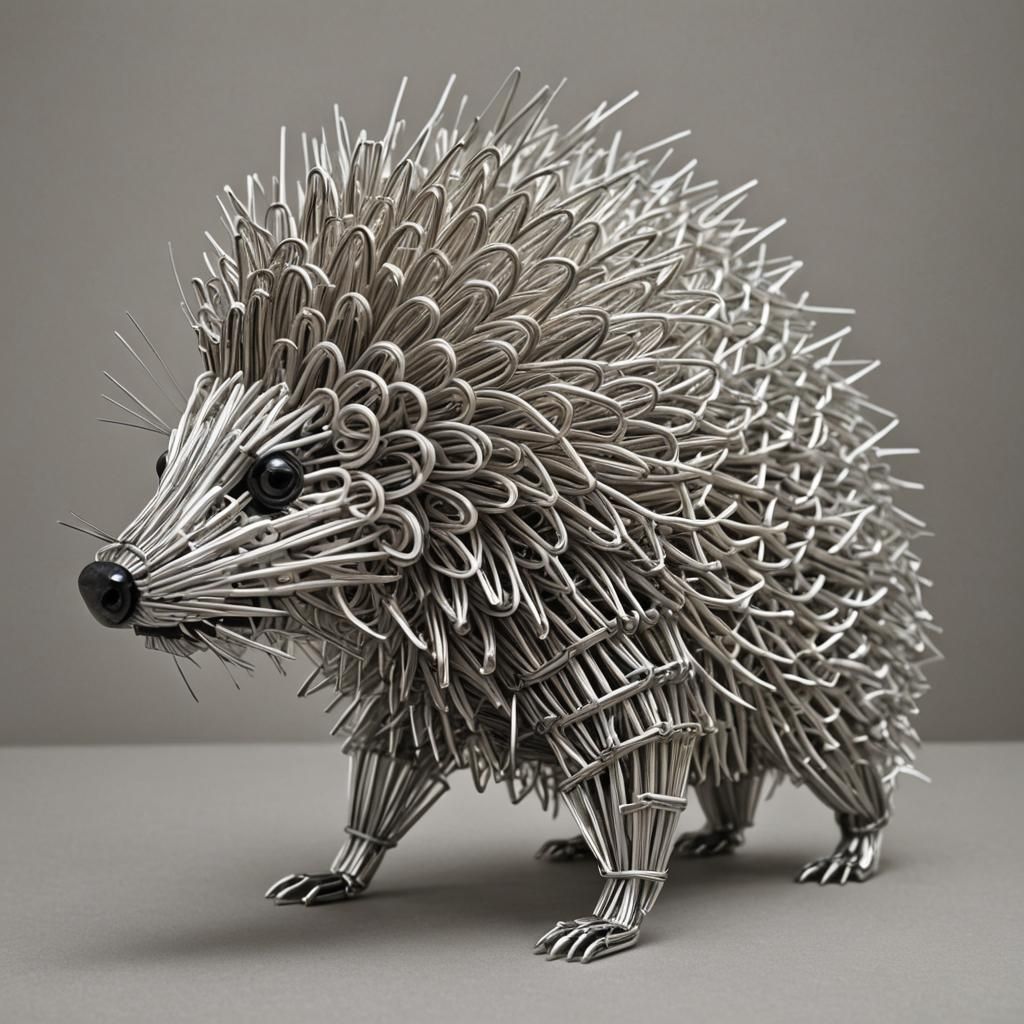 Paperclip Porcupine: A Whimsical Sculpture