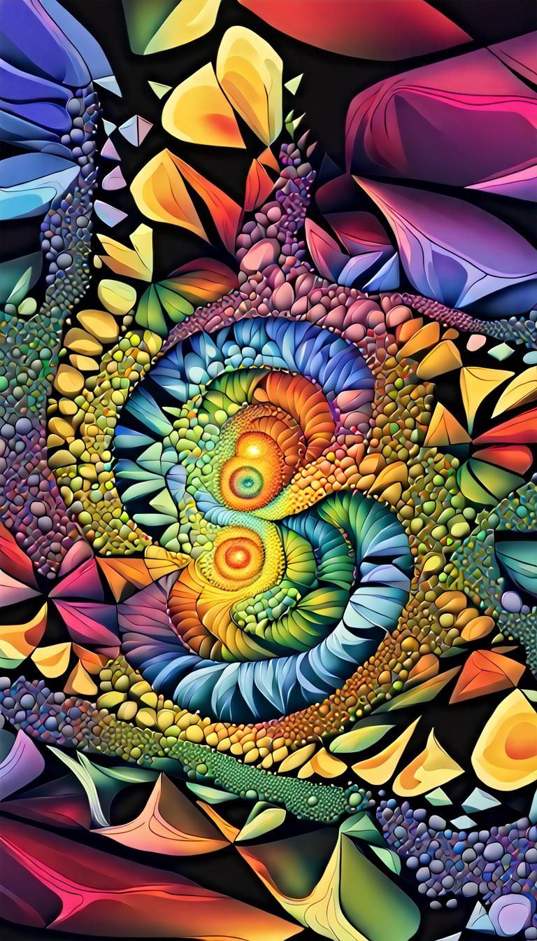 Rainbow Fractal Universe in Multidimensional Figures