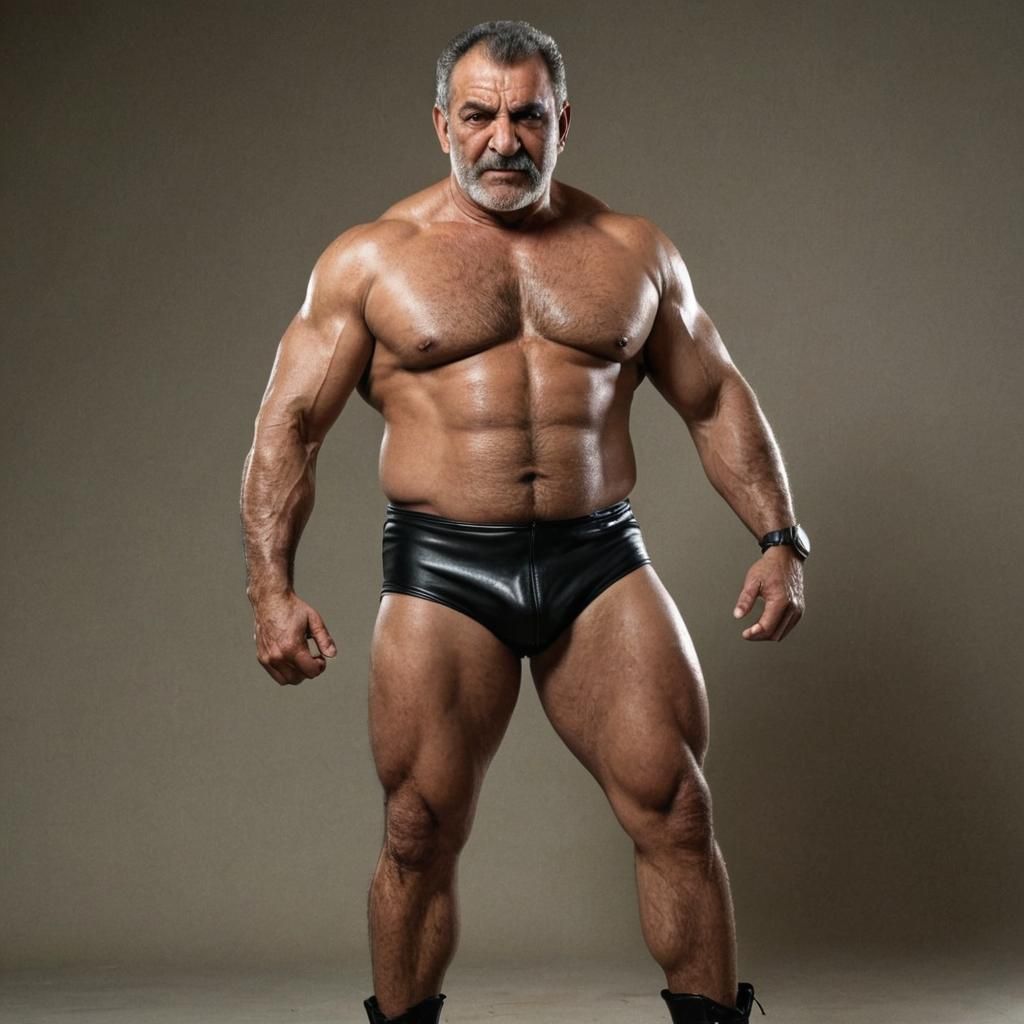 Victorious Lebanese Wrestler in Photorealistic Bodybuilding ...