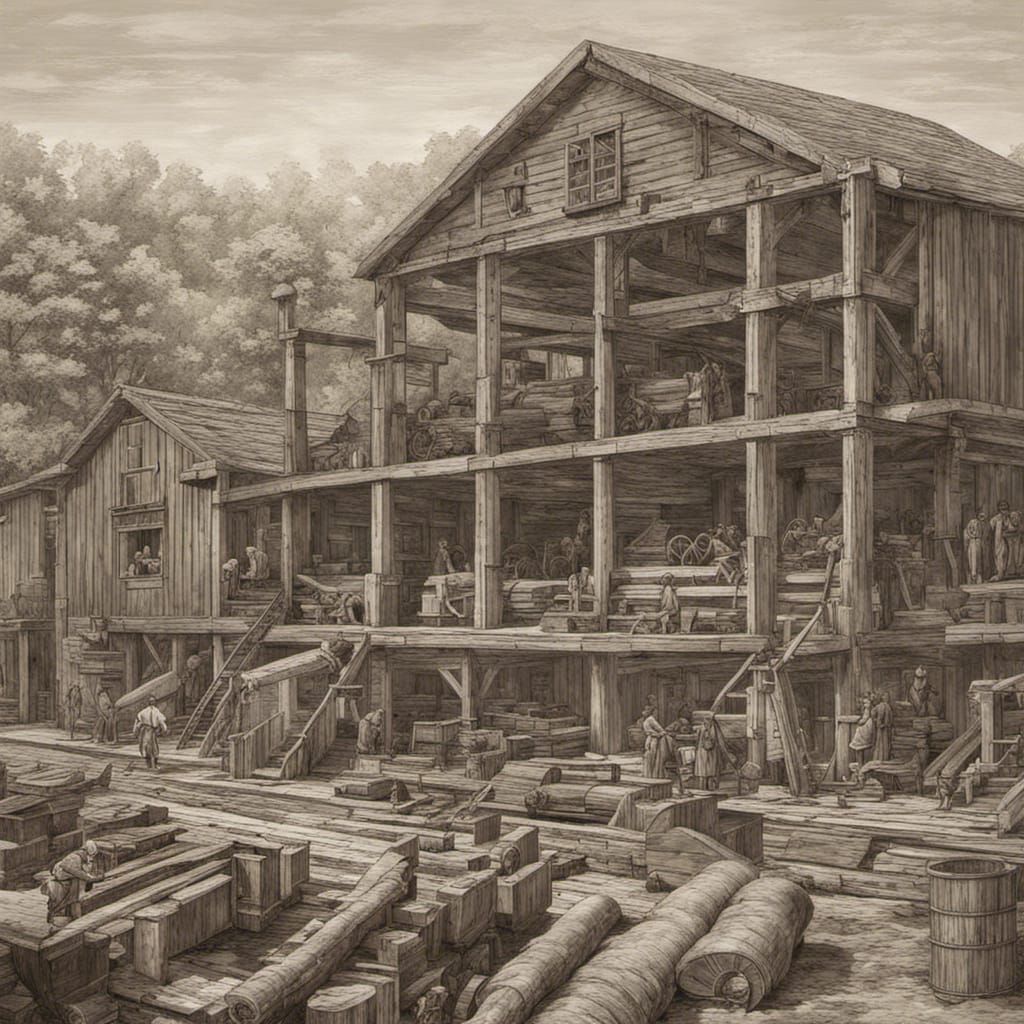 Classical Lumber Mill Inspired by Ancient Rome
