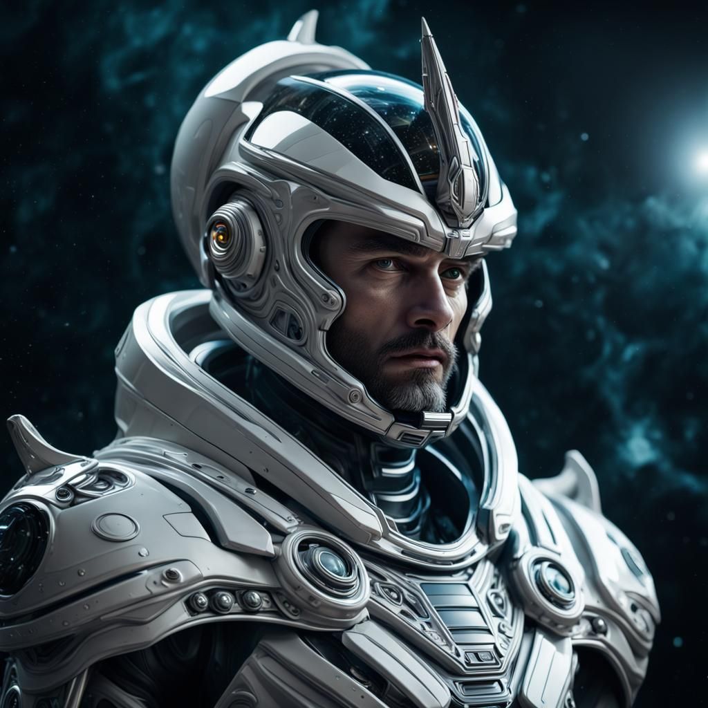 Hyperrealistic King of Saturn in the Future