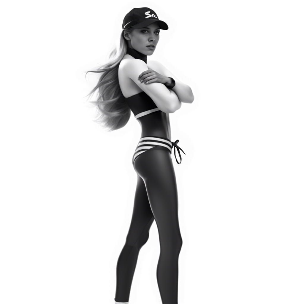 AI Image of a Girl Surfing