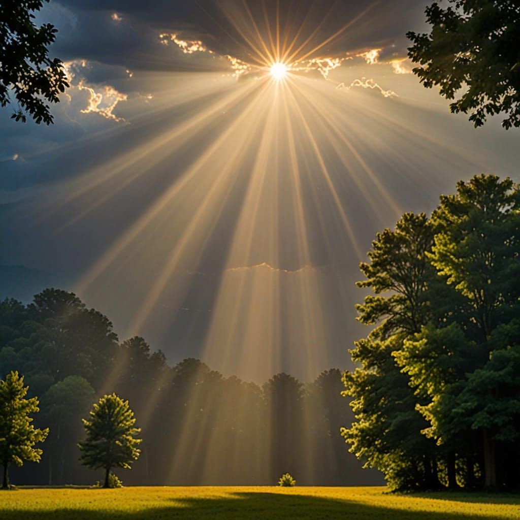 Radiant Crepuscular Rays: A Divine Light Display