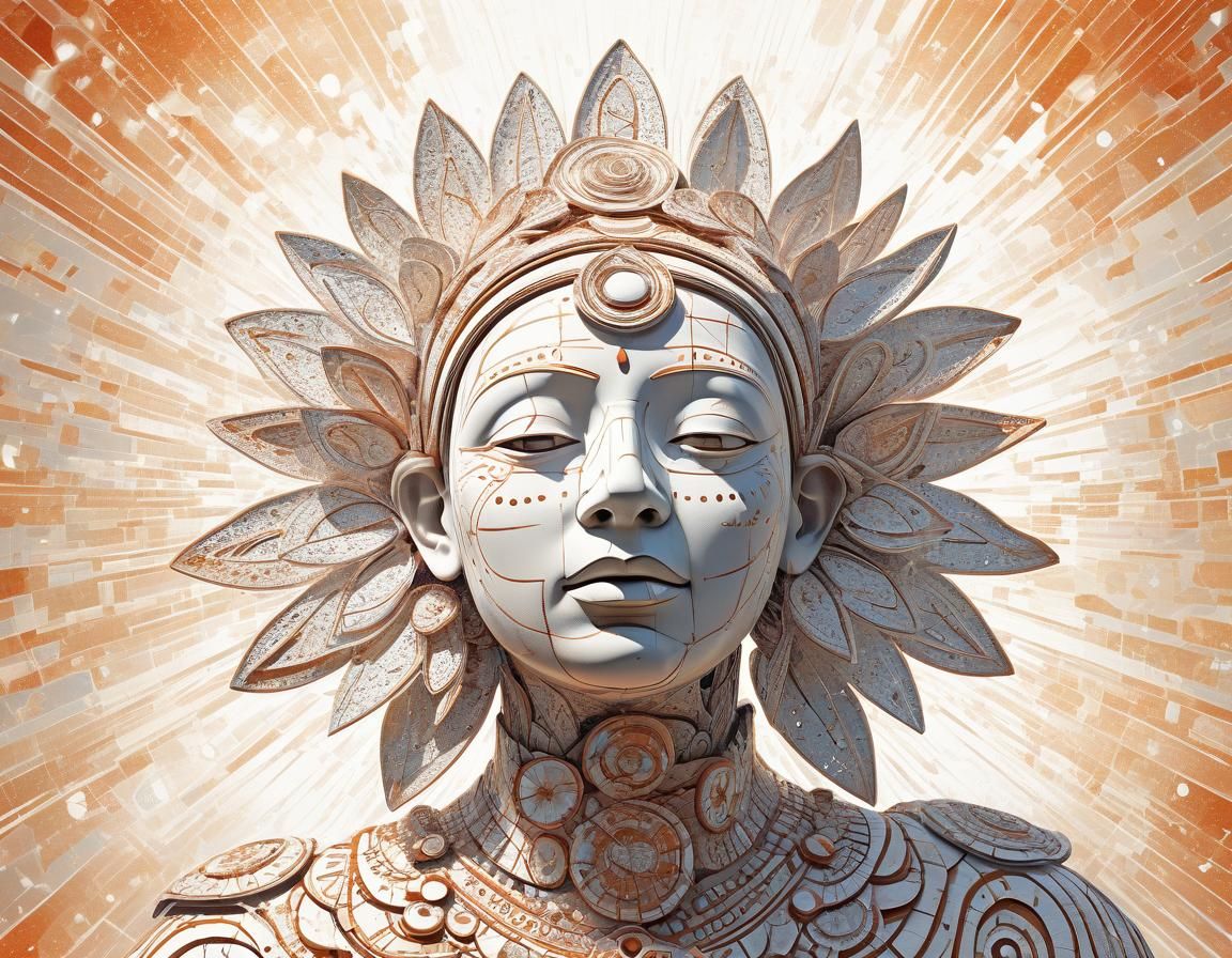 Ethereal Abstract Art with Luminous Floral Elements