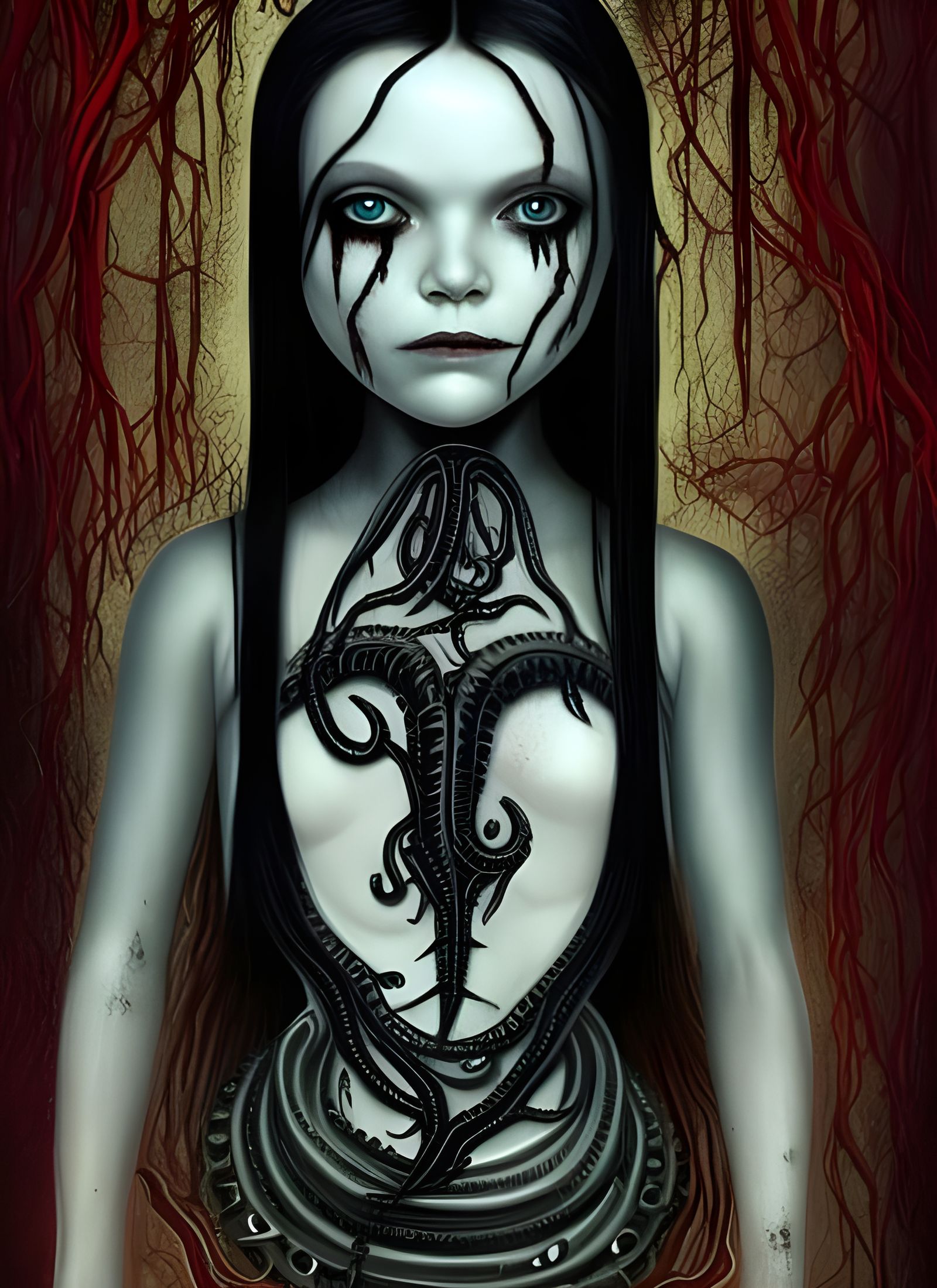 Wednesday Addams as Eldritch Horror in Dark Fantasy