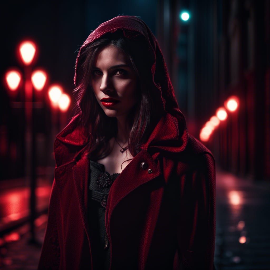 Crimson Vampire Queen of the Night City