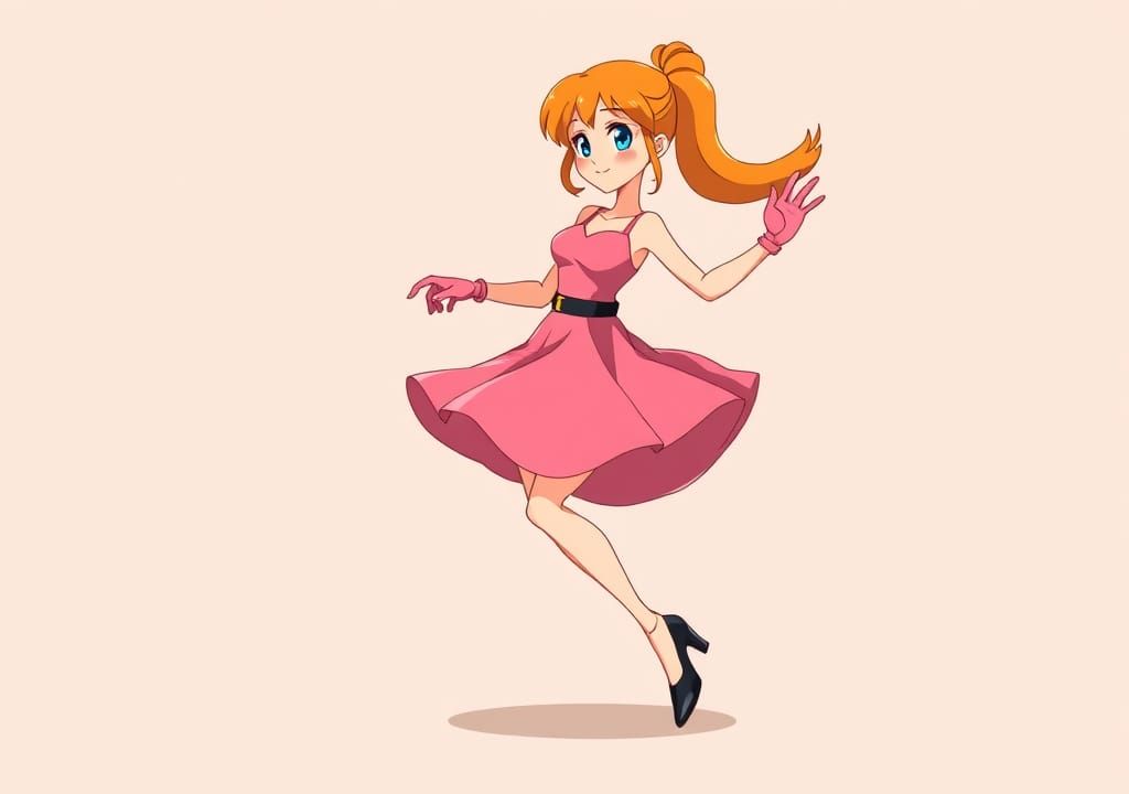 Animated Tap Dancer in Anime Style
