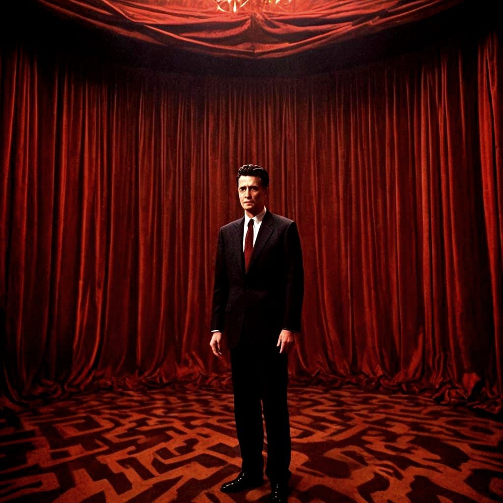 Agent Cooper in Red Room: Lynchian Digital Art
