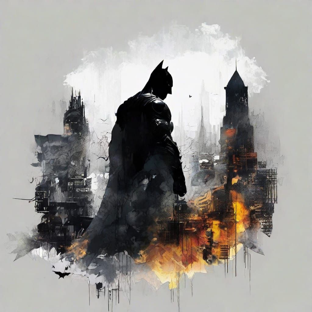 Dark Knight in Gotham City Noir