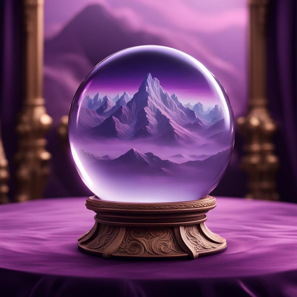 Crystal Ball Mountain Range: Detailed Matte Painting