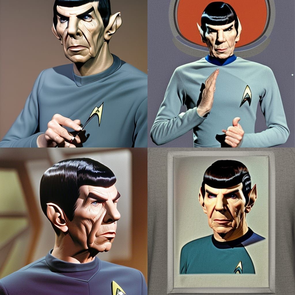 Spock Portrait Generated by AI