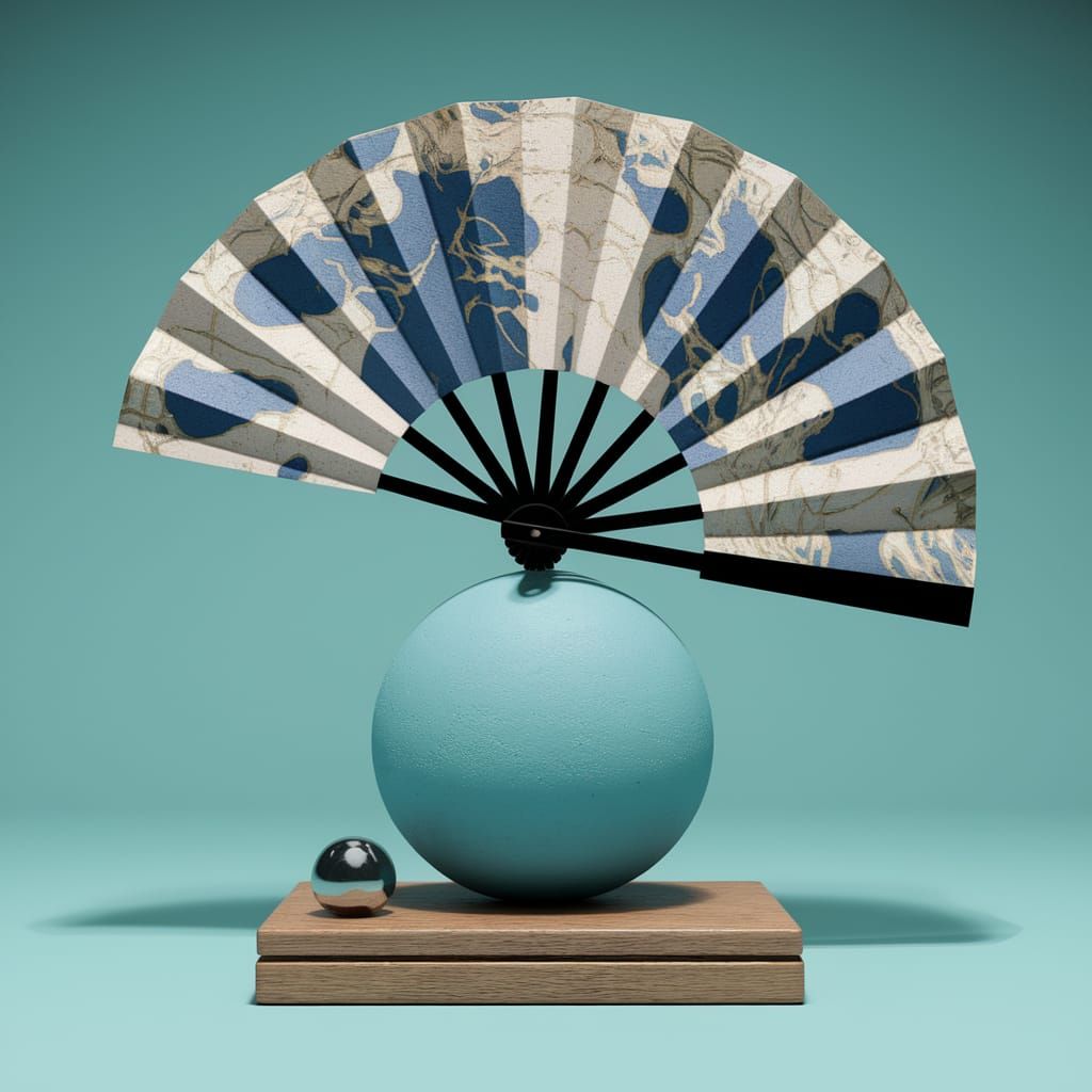 Asian Fan and Pebble Cassette with Droplet