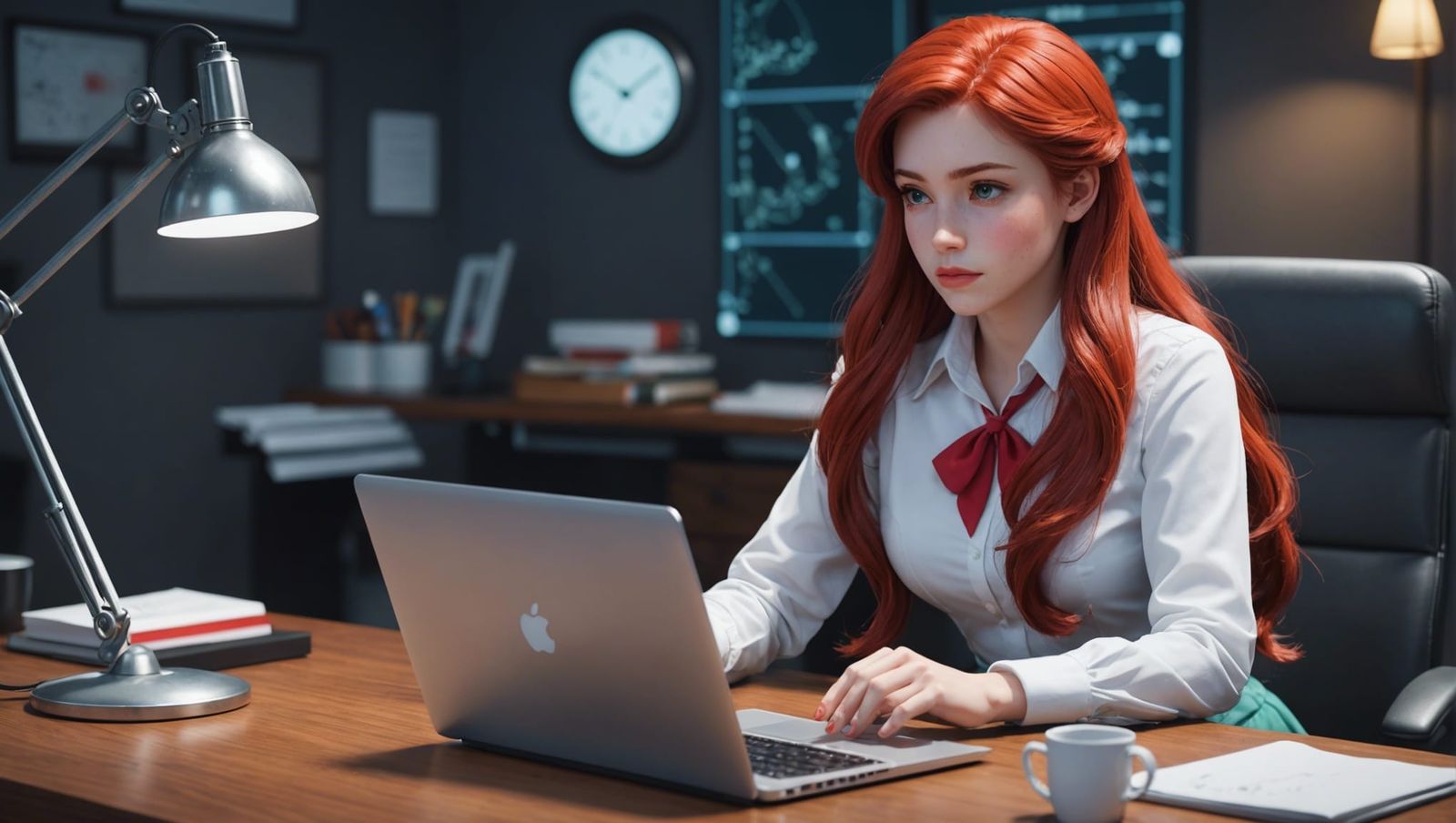 Ariel the Software Engineer: Anime-Inspired 3D Art