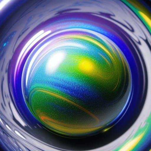 Hyper-Realistic Bouncing Ball in Digital Art