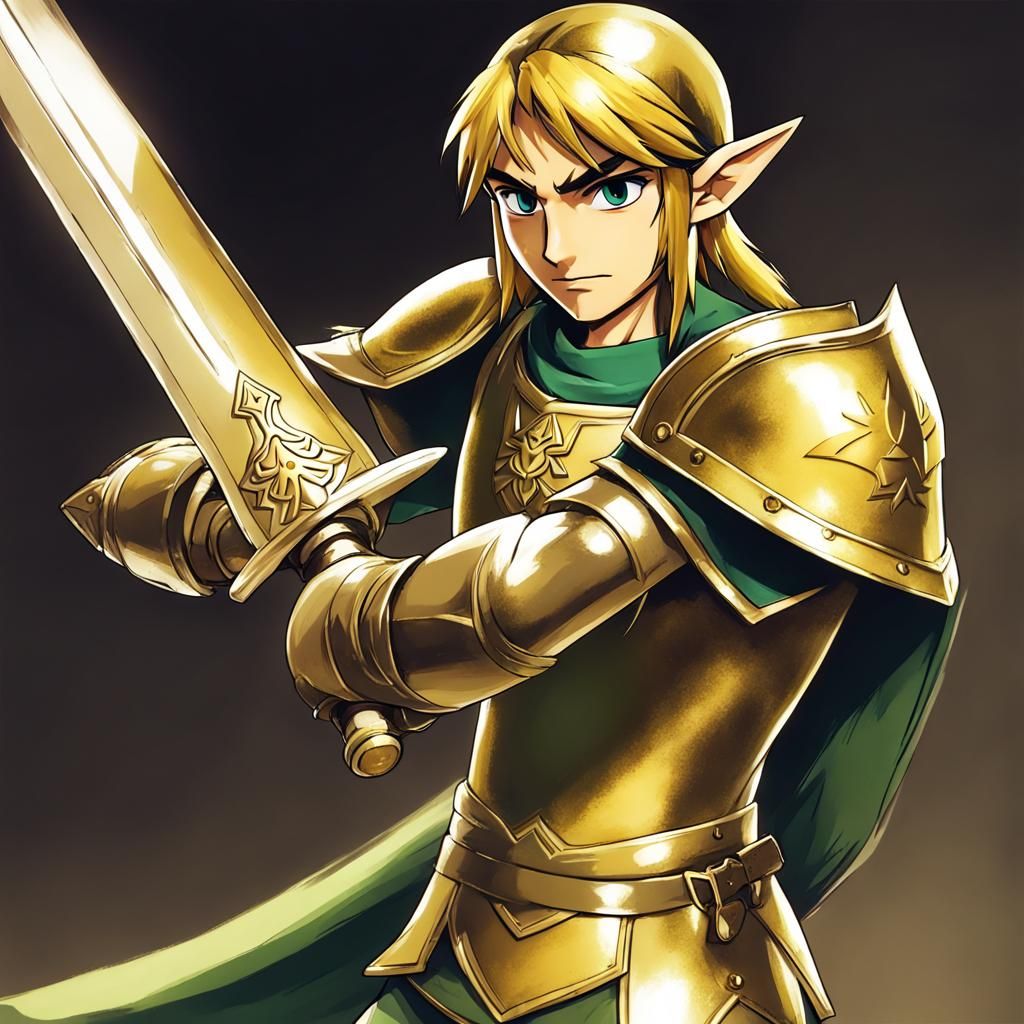 Link in Gold Armor from Legend of Zelda