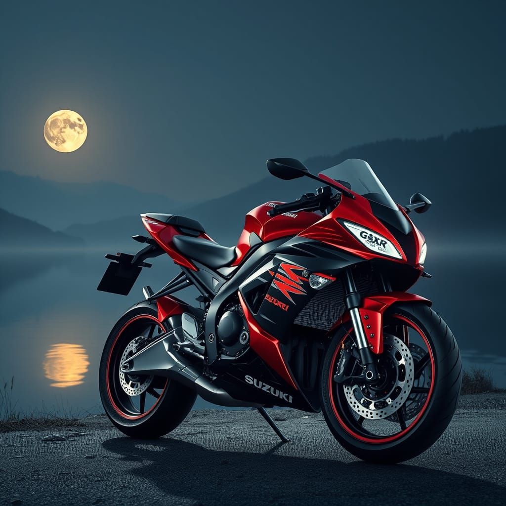 Epic Suzuki GSXR 1000 Scene in Moody Digital Art