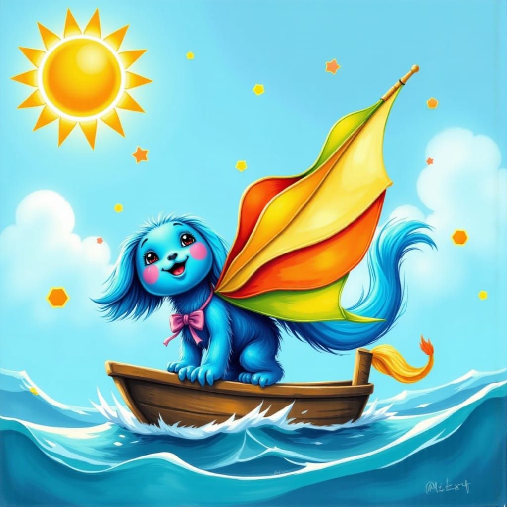 Chibi Cthulhu Enjoys Sunny Day at the Beach