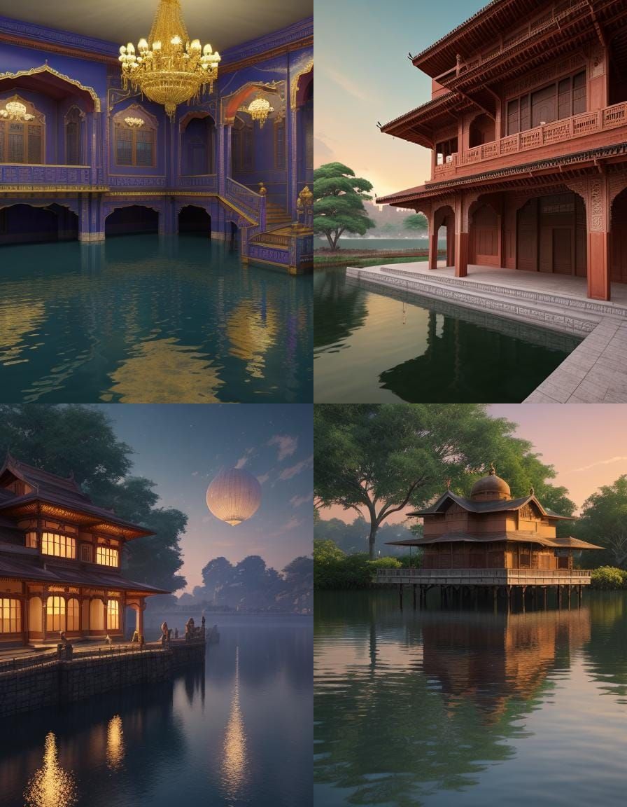 Breathtaking Indian-Style Villa Overlooking a Lagoon