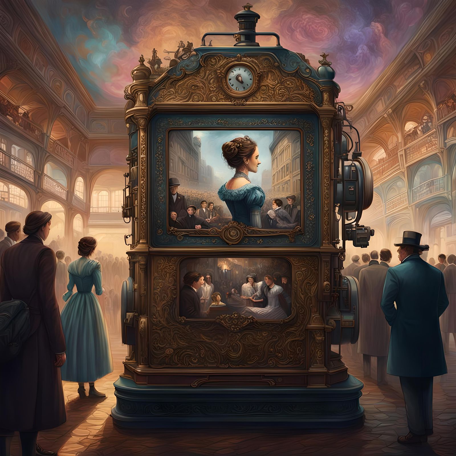 Victorian Memory Reader in Hyperrealistic Style