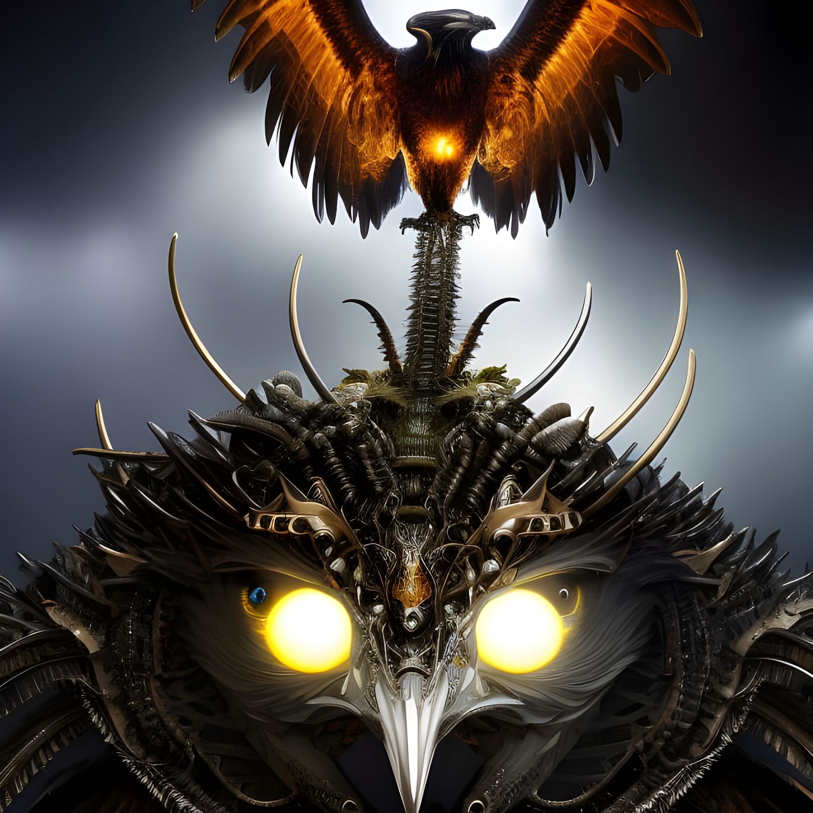 Eldritch Chimera Raven Hybrid in Regal Style