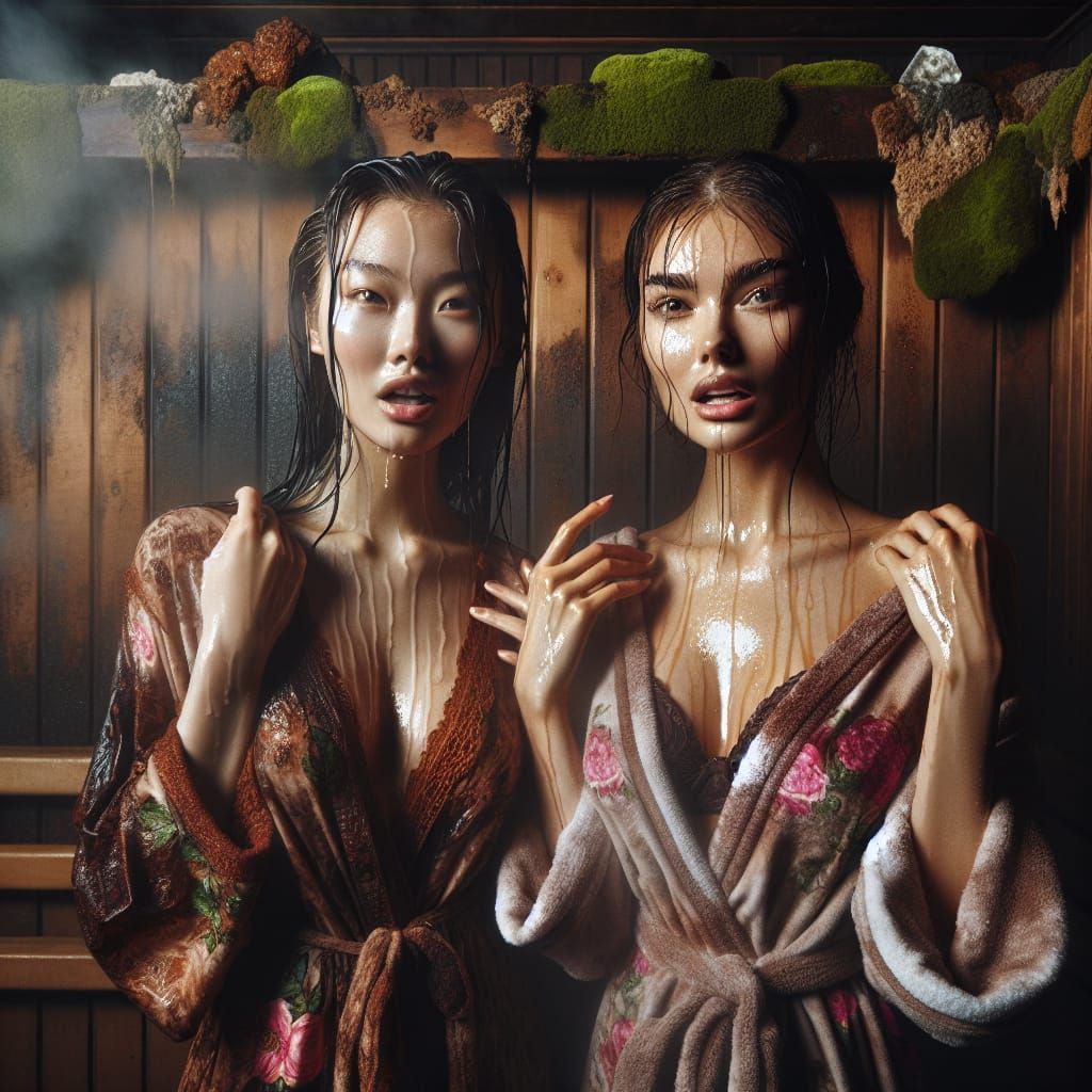 Terrified Women in a Decaying Sauna