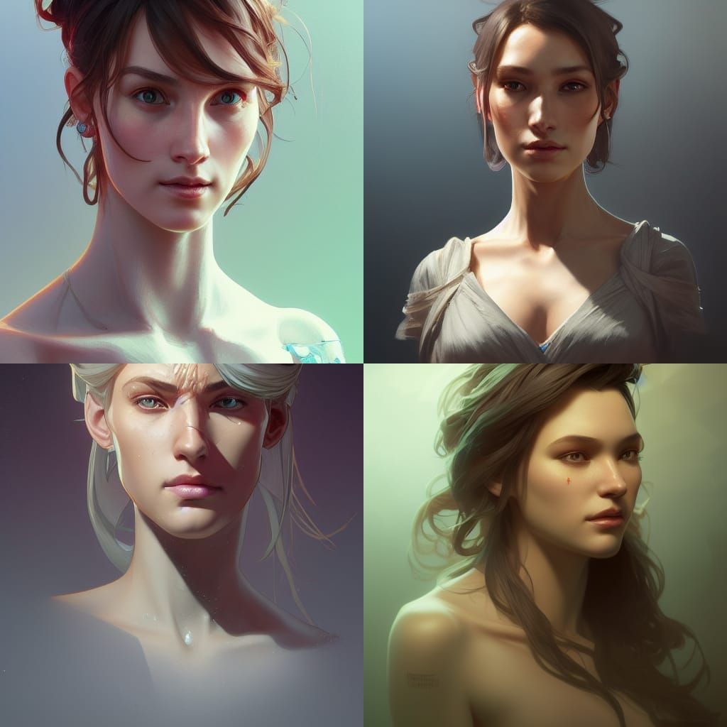 Detailed Portrait in Hyperrealistic Digital Art Style