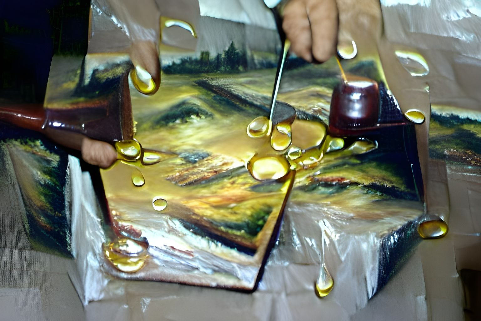 Classic Oil Painting on Canvas Texture