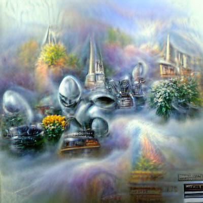 Alien Greys in Spacecraft Lab: Ethereal Fantasy