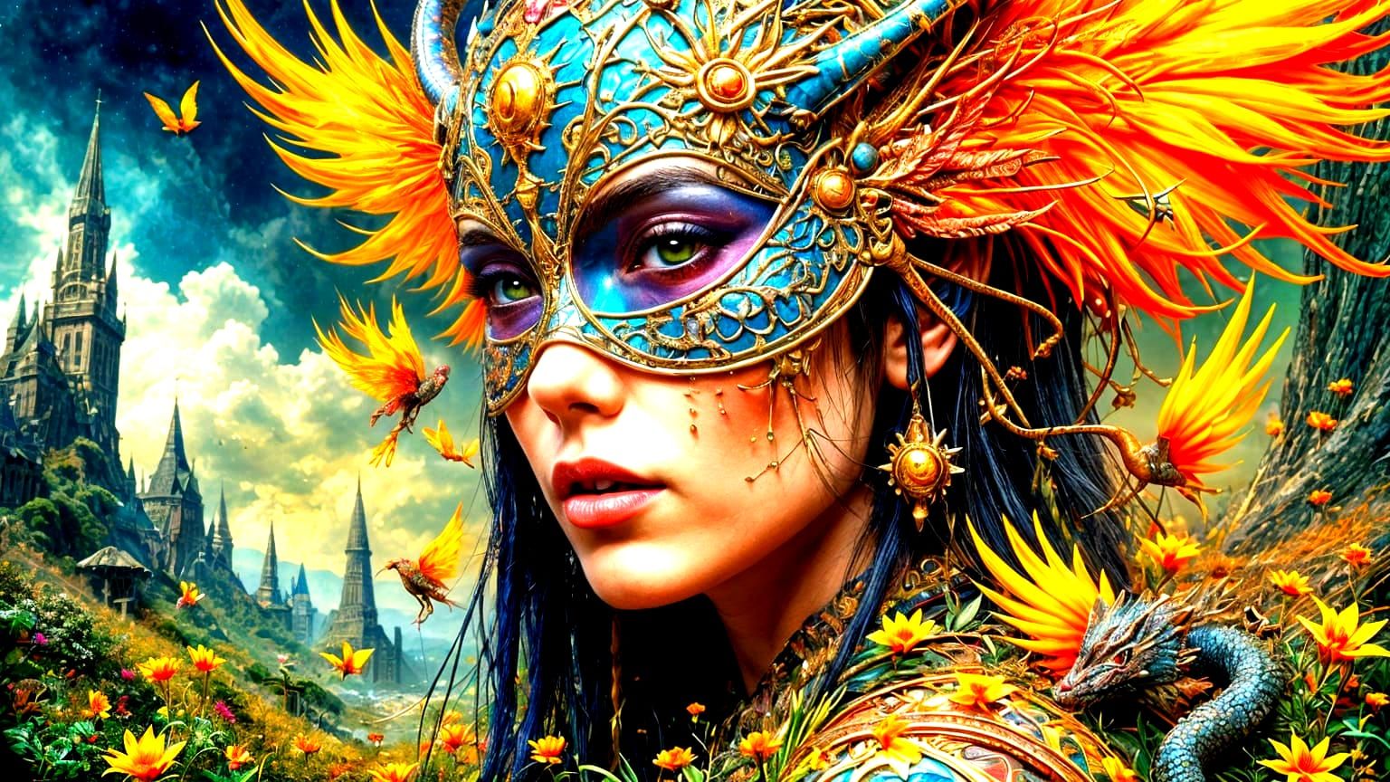 Intertwining Fantasy Worlds in Hyperrealistic Style