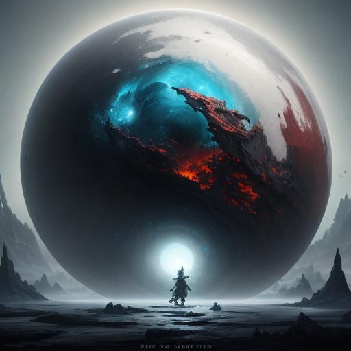 Baby Emerges from Cracked Egg: Fantasy Concept Art