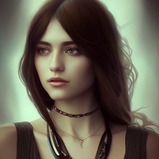 Beautiful Woman Portrait in Hyperrealistic Style