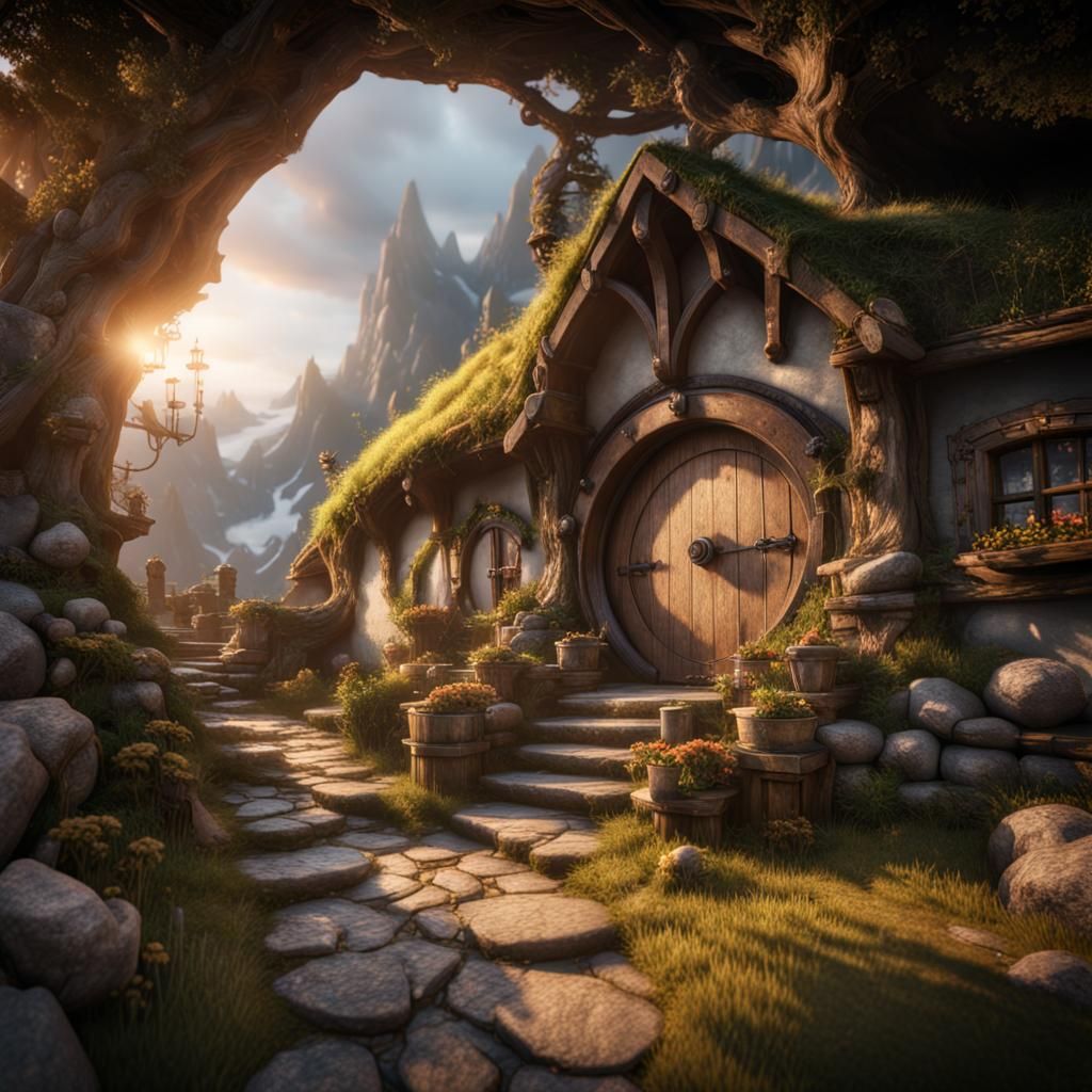 Hobbit in 3D Game Cinematic Style
