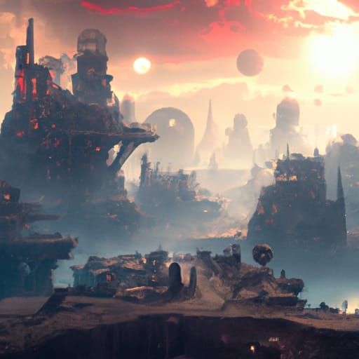 Apocalyptic World's End Fantasy Concept Art