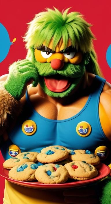 Cookie Monster Hulk Hogan Hybrid Fusion