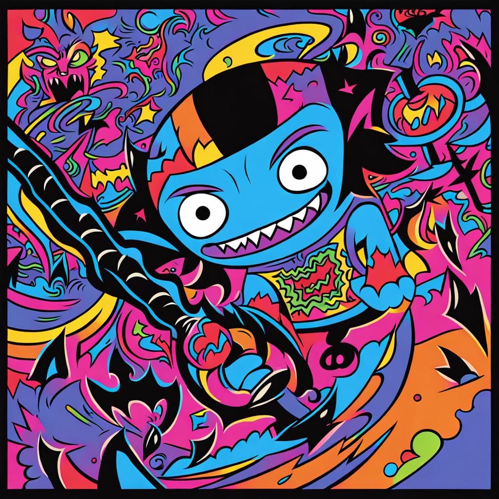 Angry Demon Portrait in Dark Fantasy Illustration