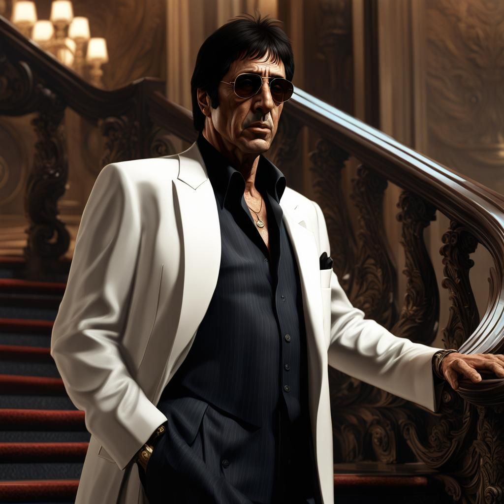 Al Pacino as Tony Montana in Scarface,