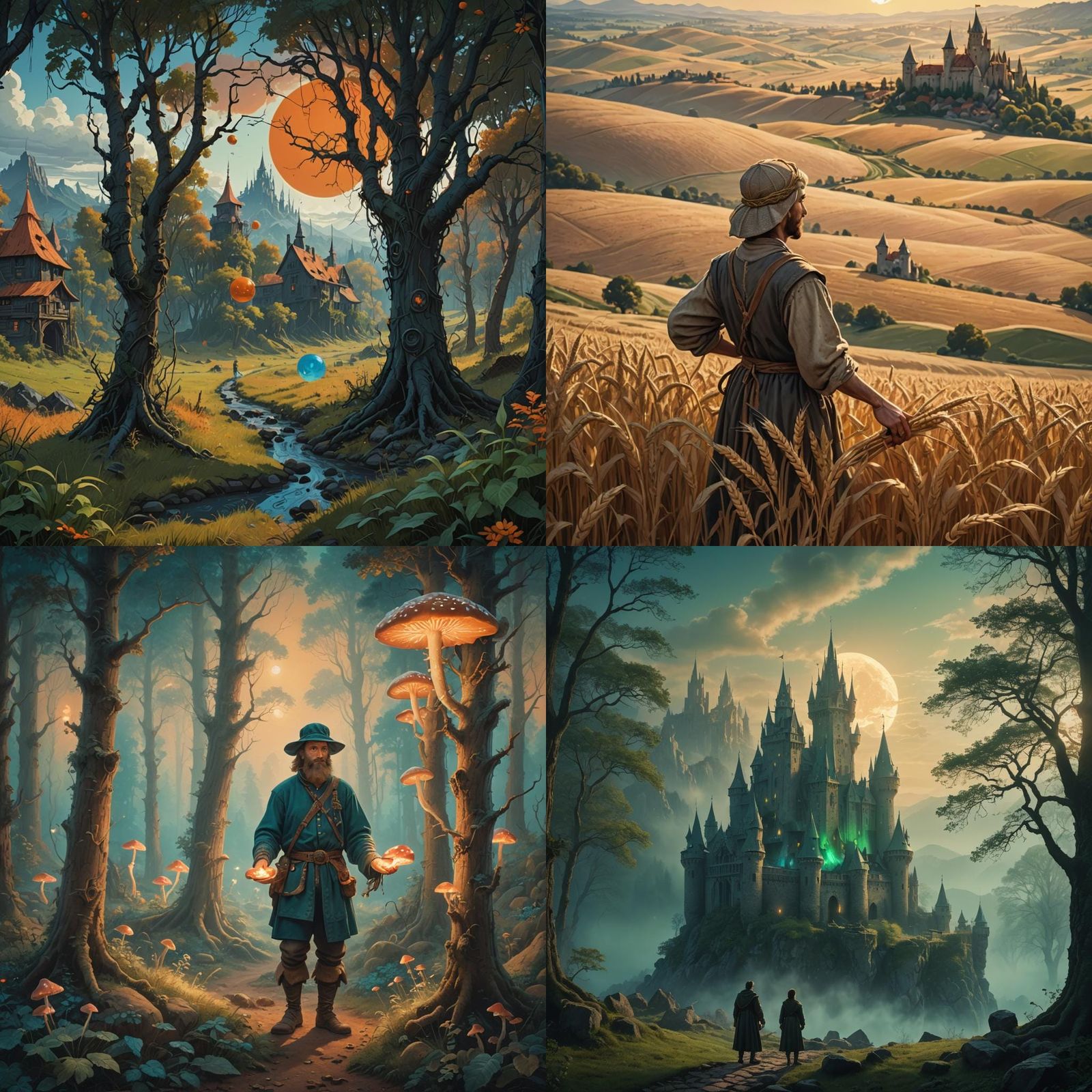 Peasant in Medieval Tapestry Style