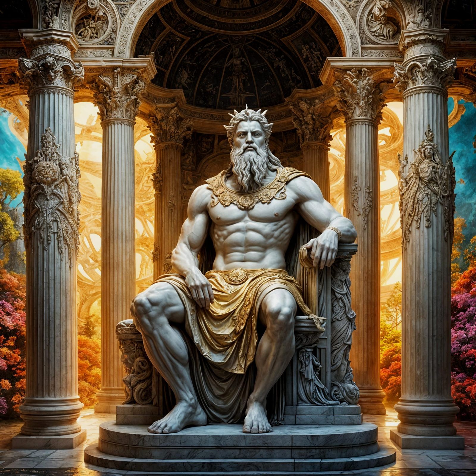 Zeus Statue in Olympia: Ivory, Gold, and Fantasy Walls