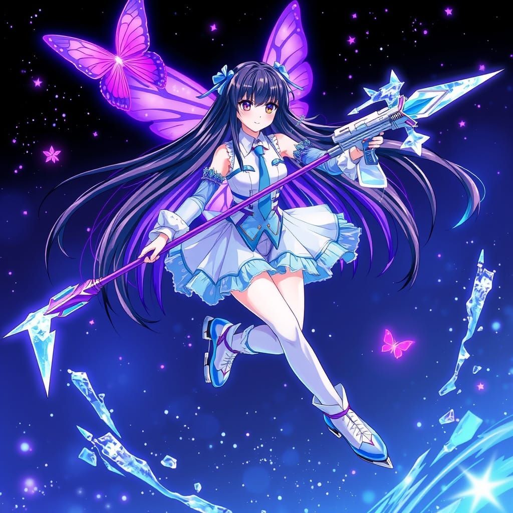 Dark Elegance Ice Warrior Enslaved by Ethereal Beauty