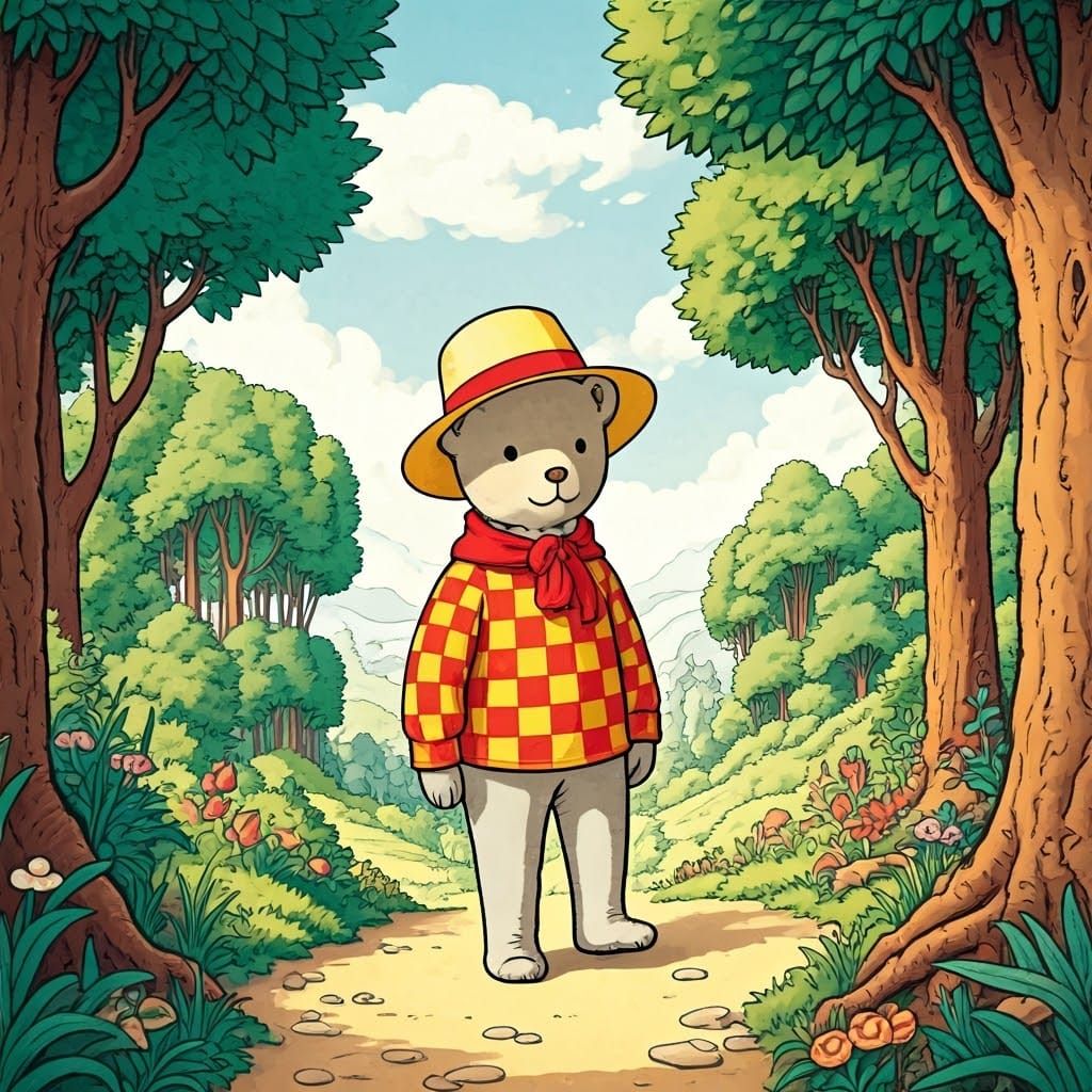 Rupert Bear Embarks in Whimsical Nutwood Scene
