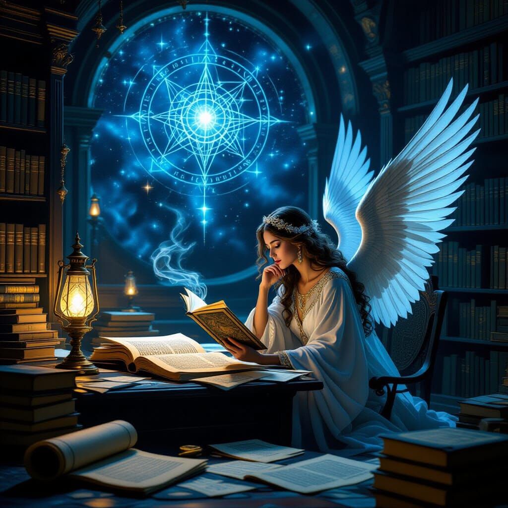 Mystical Psychopomps Studying Esoteric Texts in Surrealist S...