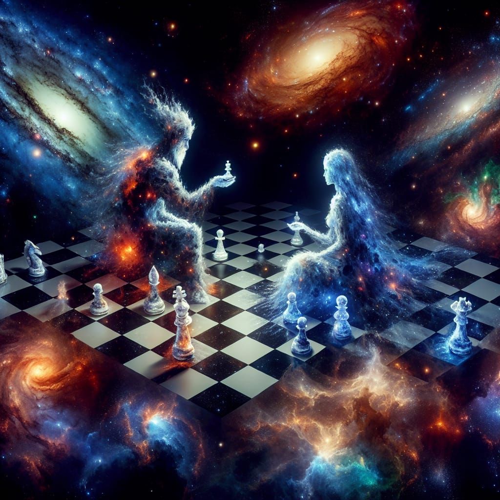 Cosmic Chess Game in Deep Space