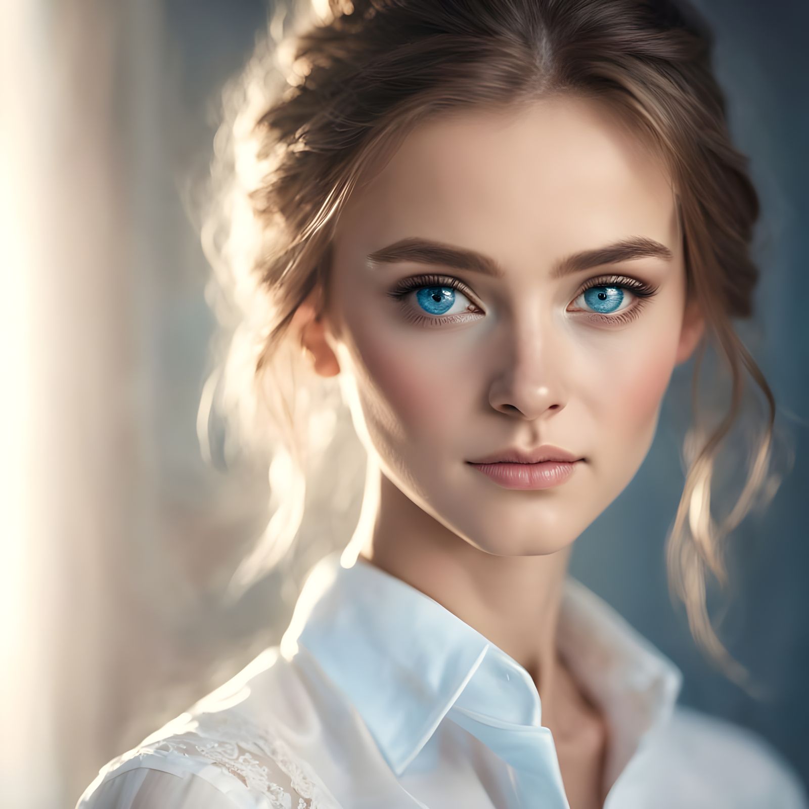 Elegant Woman in Hypnotic State Cleans Upscale Kitchen