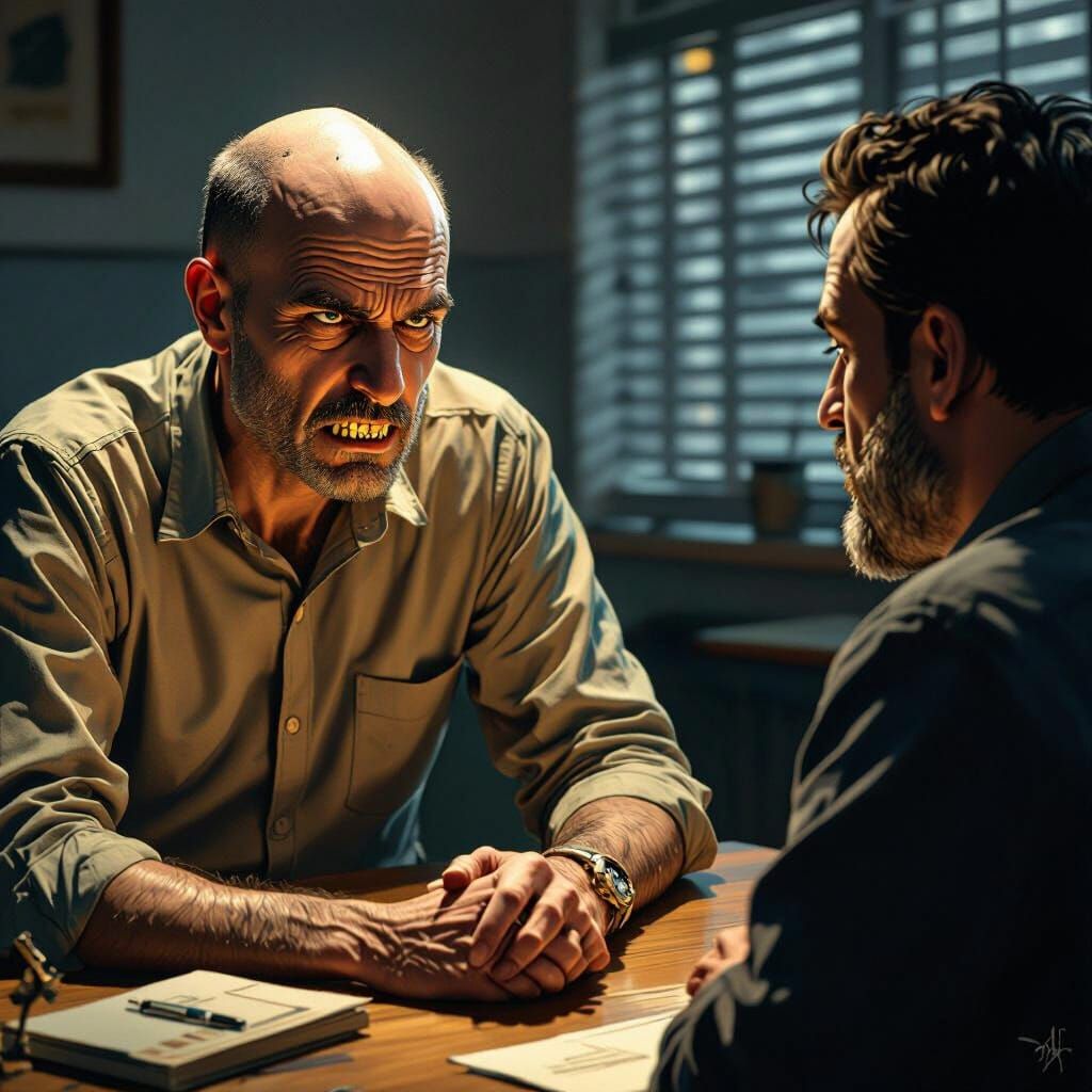 Tense Encounter: Two Adjuncts in Hyperrealistic Style