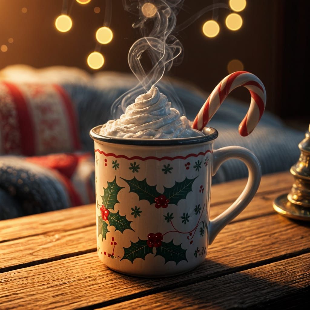 Cozy Winter Wonderland in a Christmas Mug