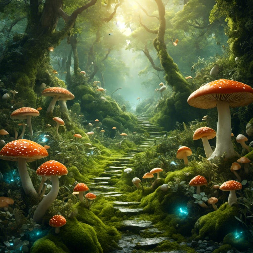 Heavenly Forest Path: Realistic Landscape in Ultra HD
