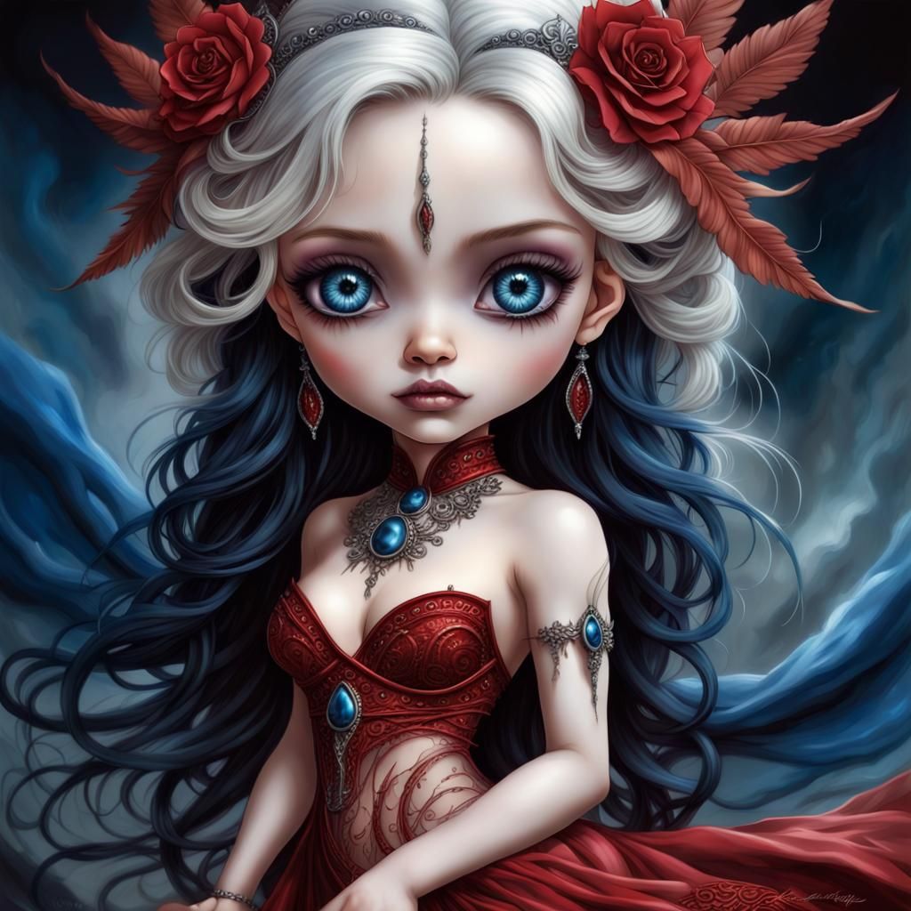 Chibi Goddess of Death in Ethereal 3D